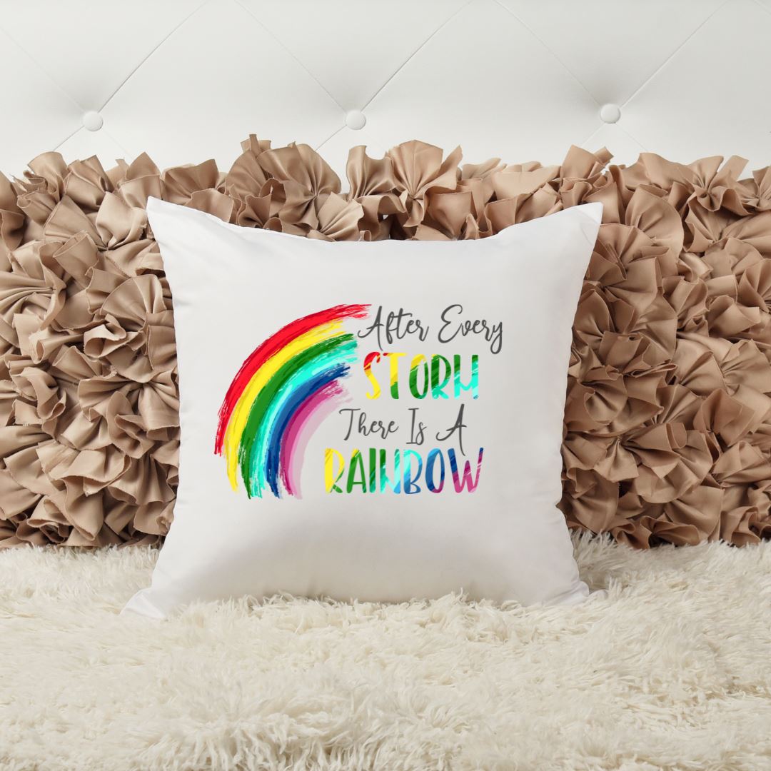 AFTER EVERY STORM THERE IS A RAINBOW PILLOW Harlow Boutique Official Online Store 