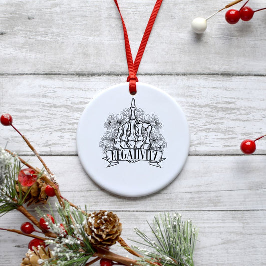 FUCK NEGATIVITY ORNAMENT Harlow Boutique Official Online Store 