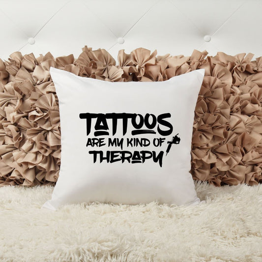 TATTOOS ARE MY KIND OF THERAPY PILLOW Harlow Boutique Official Online Store 