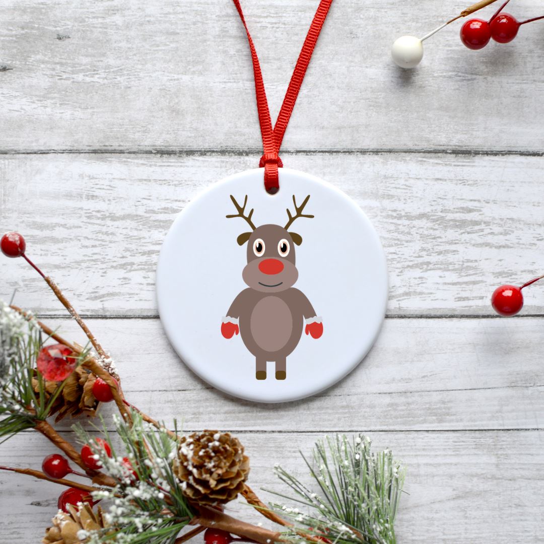 REINDEER WITH MITTENS ORNAMENT Harlow Boutique Official Online Store 