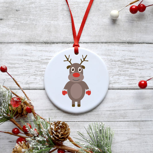 REINDEER WITH MITTENS ORNAMENT Harlow Boutique Official Online Store 