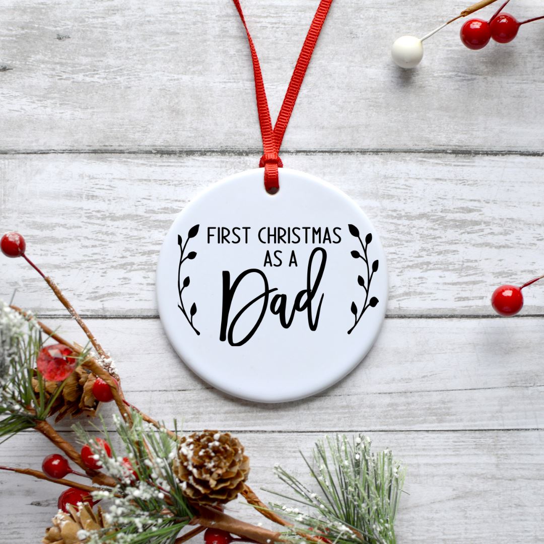 FIRST CHRISTMAS AS A DAD ORNAMENT Harlow Boutique Official Online Store 