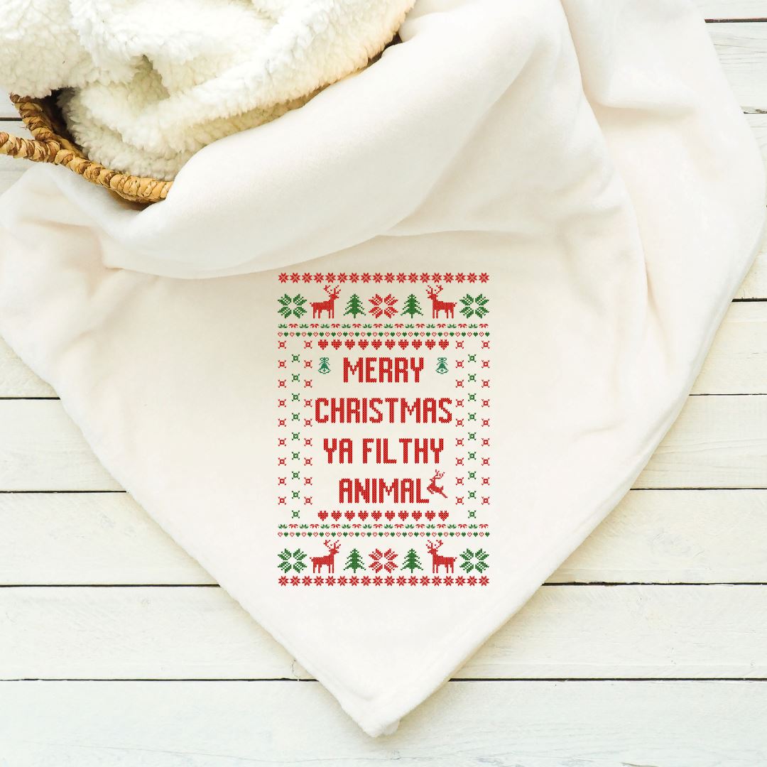 Merry Christmas Ya Filthy Animal Blanket Blankets Harlow Boutique Official Online Store 