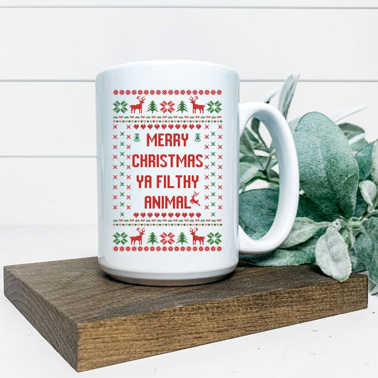 MERRY CHRISTMAS YA FILTHY ANIMAL MUG Harlow Boutique Official Online Store 