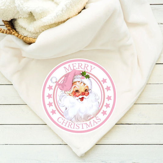 Merry Christmas Pink Santa Claus Blanket Blankets Harlow Boutique Official Online Store 