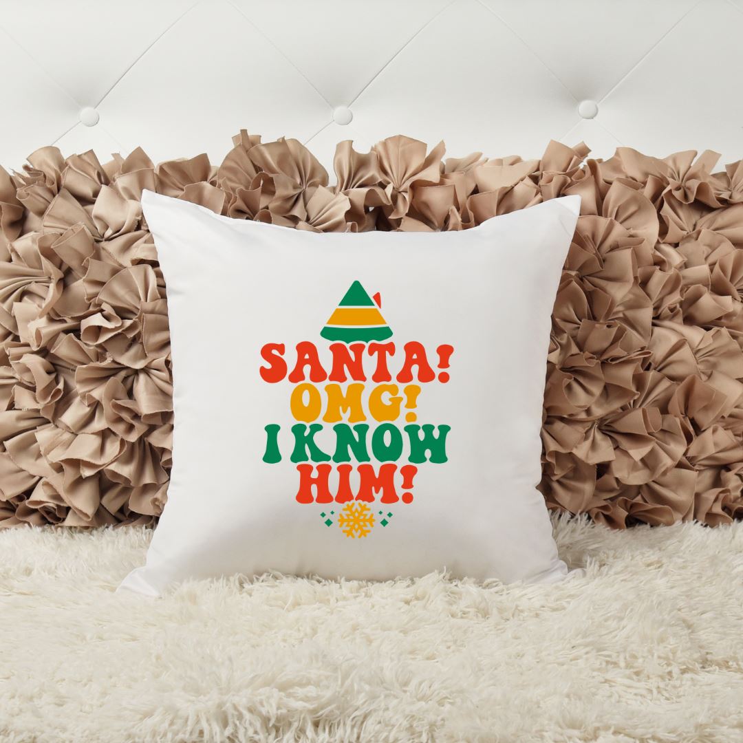 SANTA OMG I KNOW HIM PILLOW Harlow Boutique Official Online Store 