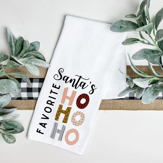 SANTAS FAVOURITE HO HO HO TEA TOWEL Harlow Boutique Official Online Store 