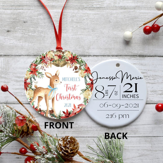 FIRST CHRISTMAS DEER ORNAMENT Harlow Boutique Official Online Store 