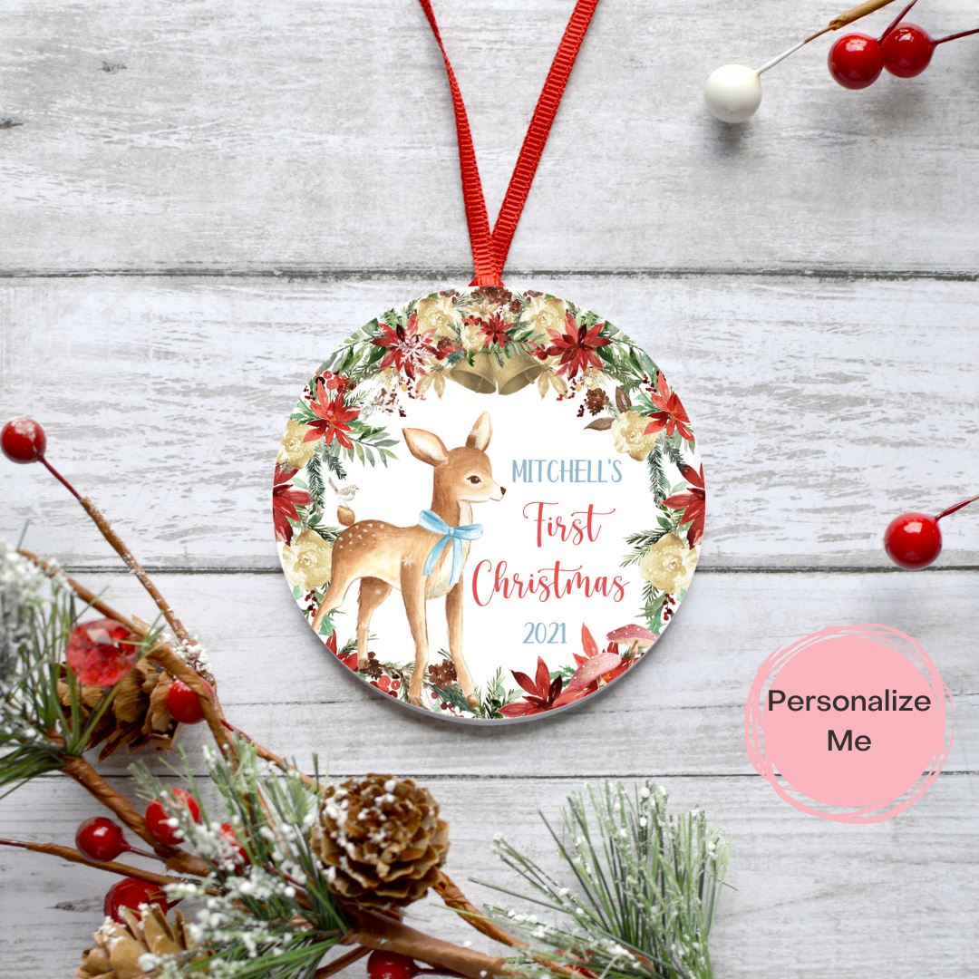 FIRST CHRISTMAS DEER ORNAMENT Harlow Boutique Official Online Store 