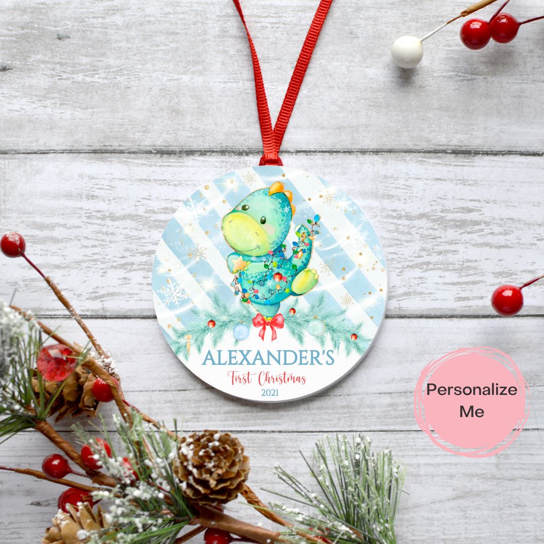 FIRST CHRISTMAS DINOSAUR ORNAMENT Harlow Boutique Official Online Store 