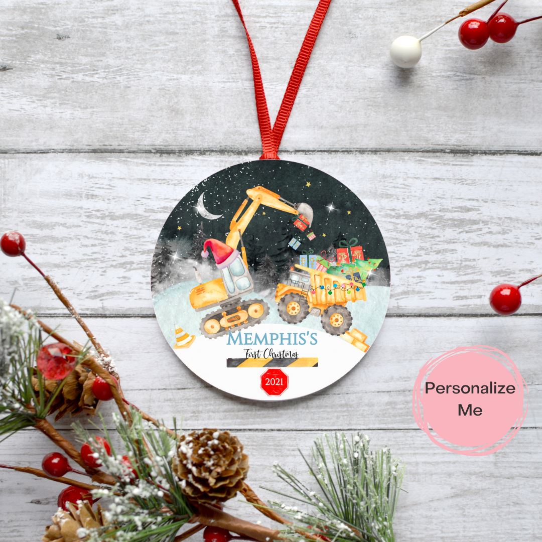 FIRST CHRISTMAS CONSTRUCTION ORNAMENT Harlow Boutique Official Online Store 