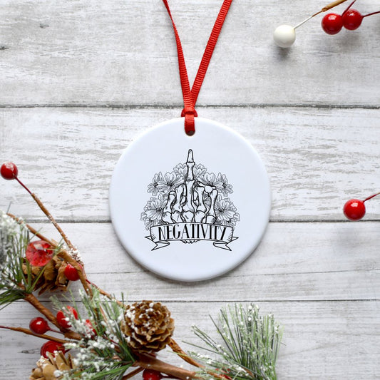 FUCK NEGATIVITY ORNAMENT Harlow Boutique Official Online Store 