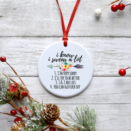 I KNOW I SWEAR A LOT ORNAMENT Harlow Boutique Official Online Store 