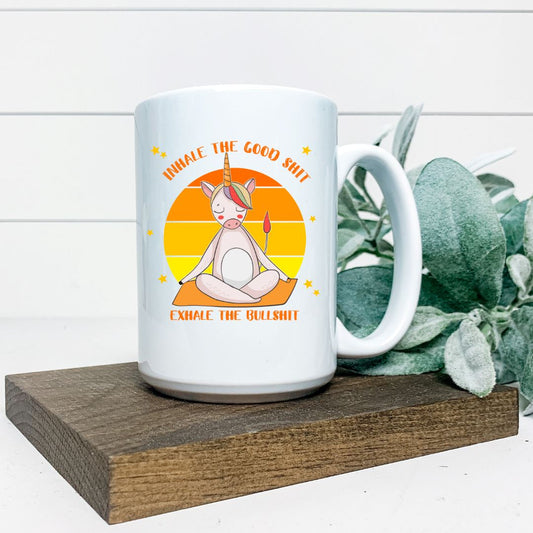 INHALE THE GOOD SHIT EXHALE THE BAD SHIT MUG Harlow Boutique Official Online Store 