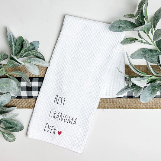 BEST GRANDMA EVER TEA TOWEL Harlow Boutique Official Online Store 