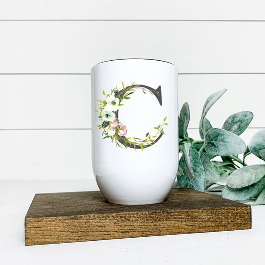 LETTER C WINE TUMBLER Harlow Boutique Official Online Store 