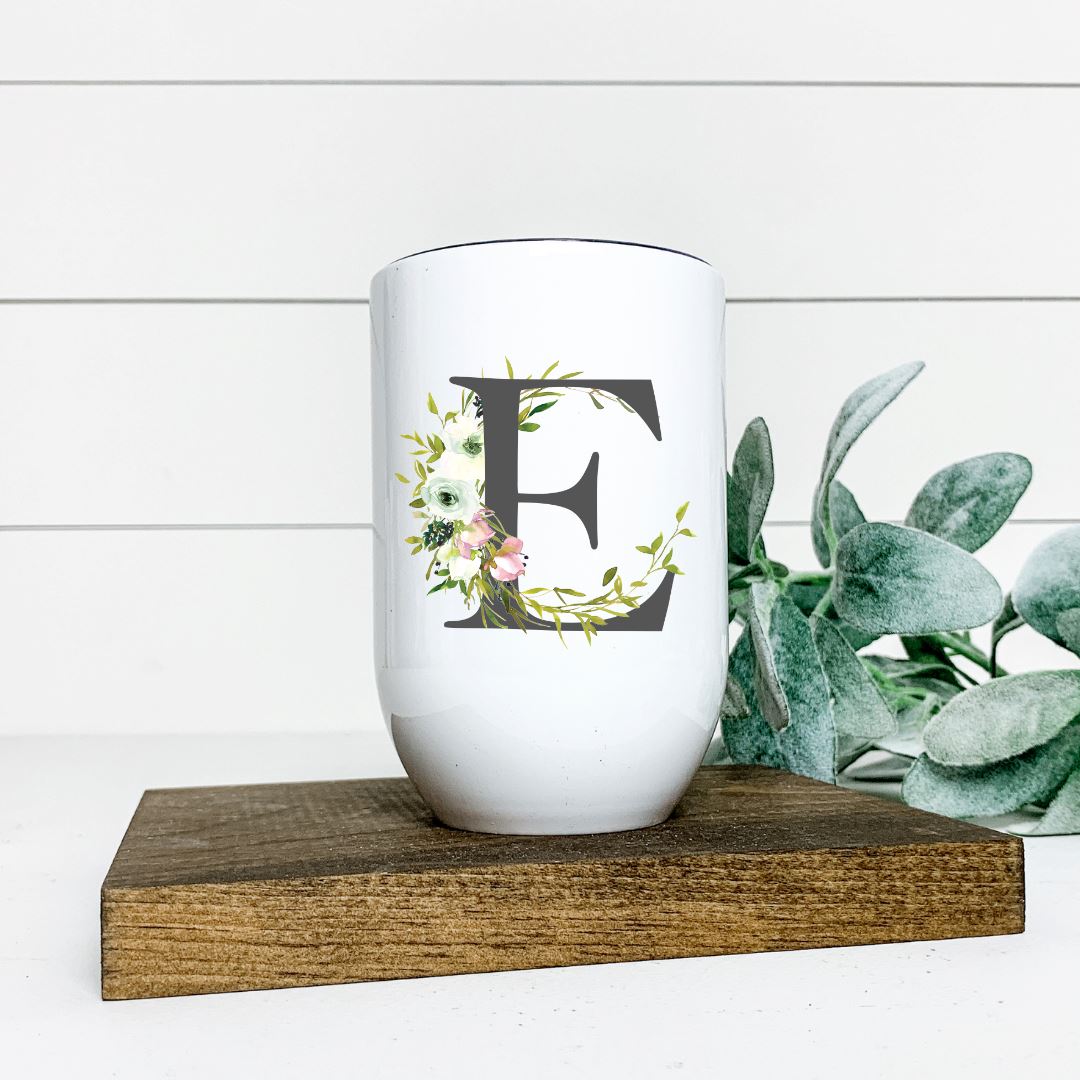 LETTER E WINE TUMBLER Harlow Boutique Official Online Store 