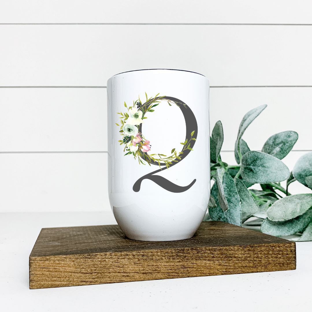 LETTER Q WINE TUMBLER Harlow Boutique Official Online Store 