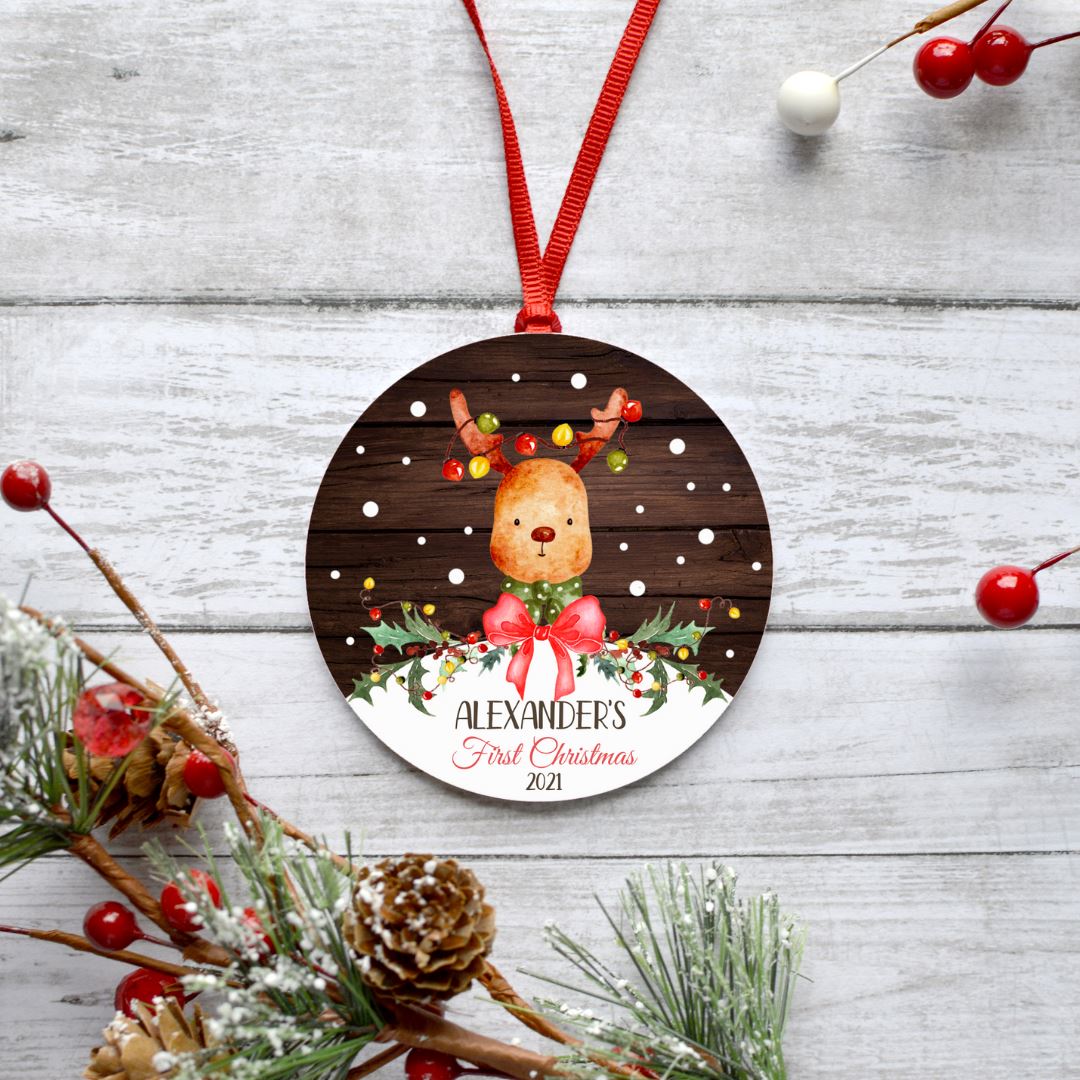 FIRST CHRISTMAS REINDEER ORNAMENT Harlow Boutique Official Online Store 