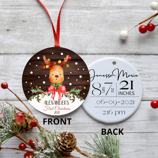 FIRST CHRISTMAS REINDEER ORNAMENT Harlow Boutique Official Online Store 