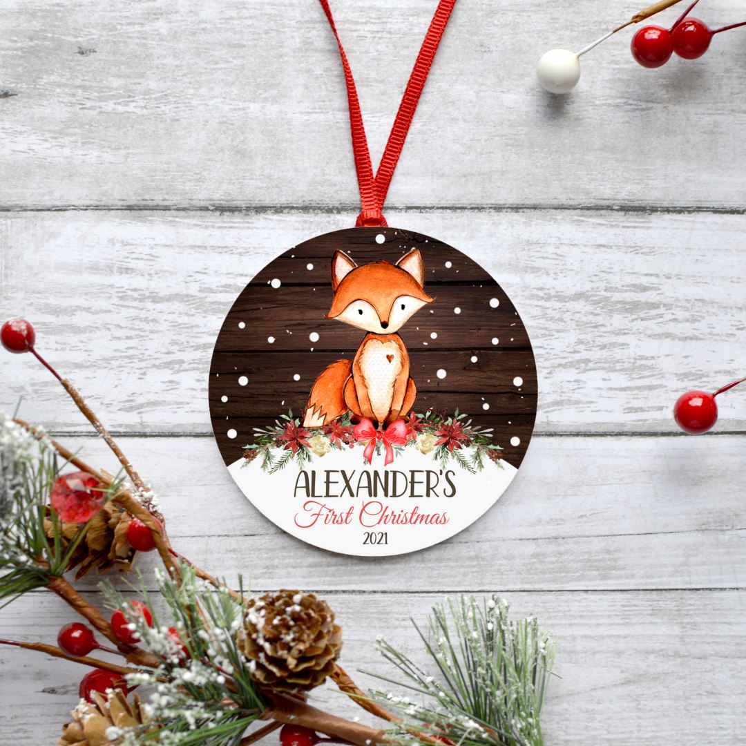 FIRST CHRISTMAS FOX ORNAMENT Harlow Boutique Official Online Store 