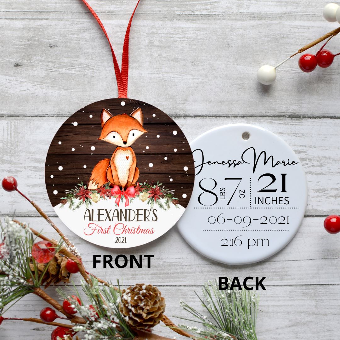 FIRST CHRISTMAS FOX ORNAMENT Harlow Boutique Official Online Store 