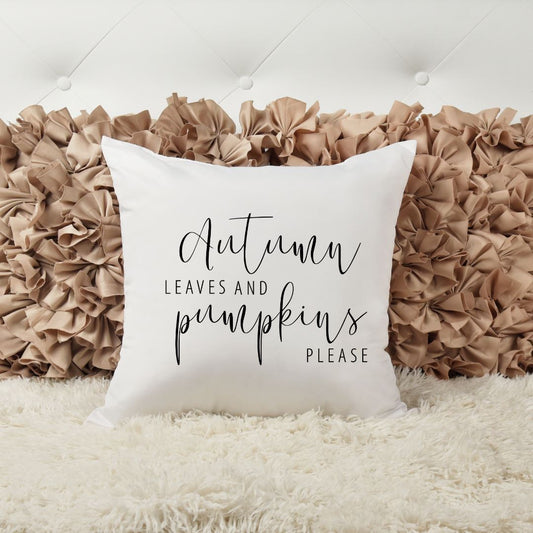 AUTUMN LEAVES AND PUMPKINS PLEASE PILLOW Harlow Boutique Official Online Store 