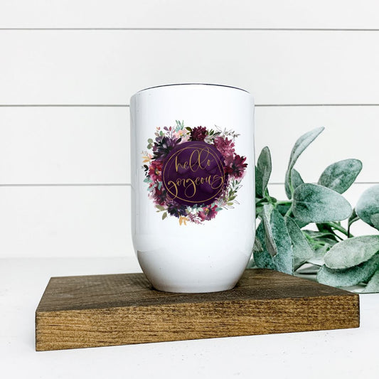 HELLO GORGEOUS WINE TUMBLER Harlow Boutique Official Online Store 