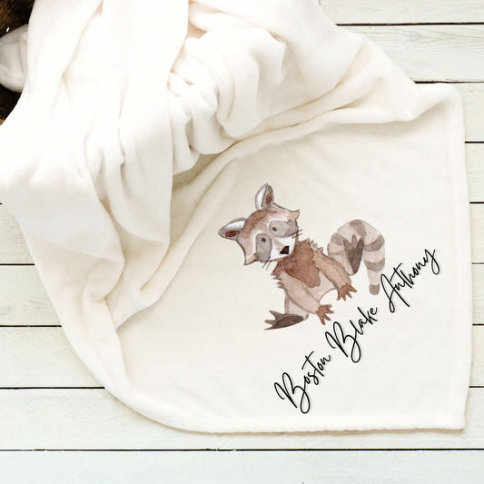 Raccoon Baby Blanket Blankets Harlow Boutique Official Online Store 