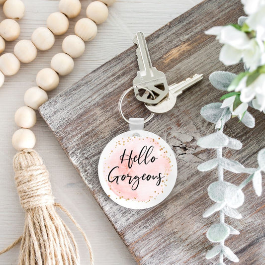 HELLO GORGEOUS KEYCHAIN Harlow Boutique Official Online Store 