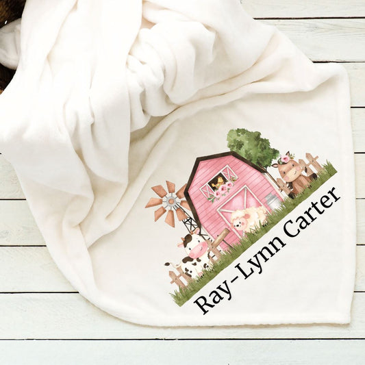 Barn Pink Baby Blanket Blankets Harlow Boutique Official Online Store 