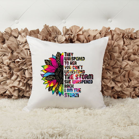 THEY WHISPERED TO HEER YOU CANT WITHSTAND THE STORM PILLOW Harlow Boutique Official Online Store 