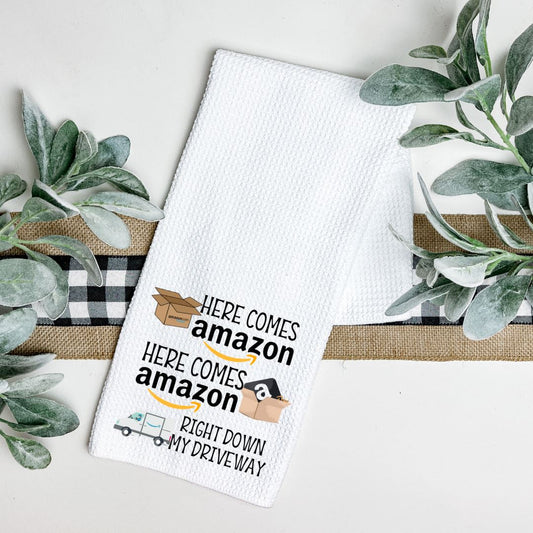 HERE COMES AMAZON TEA TOWEL Harlow Boutique Official Online Store 