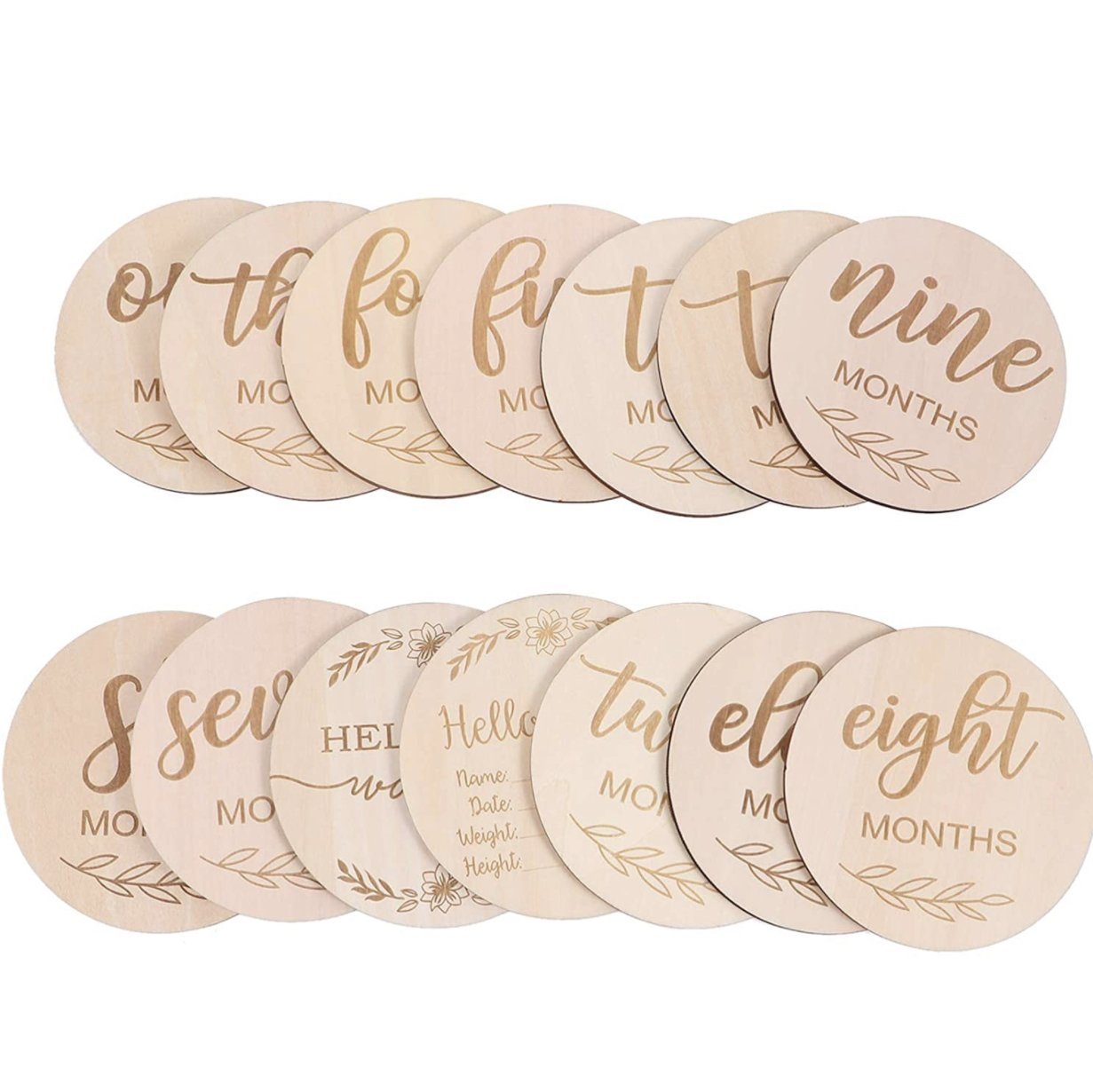 Wooden Round Milestone Discs Harlow Baby Boutique Official Website 